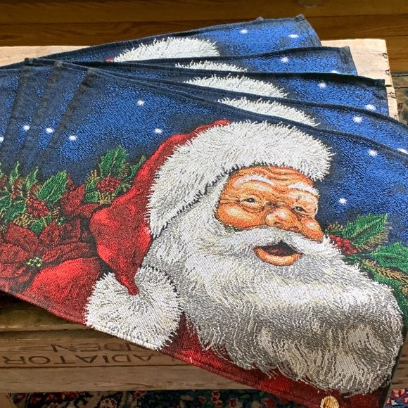 Gorgeous Woven Tapestry Holiday Placemats (6) - Picture 1 of 10